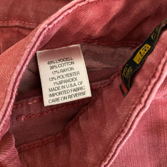 Andrew Marc Red Legging Jeans size 27 USA Made - Picture 2 of 8
